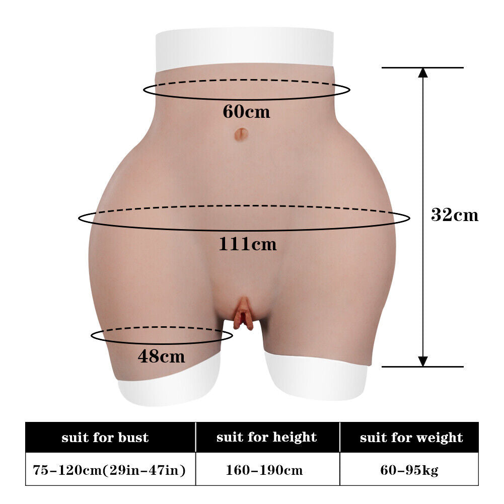 Silicone Fake Vagina Panty Hip Buttock Shaping Pants