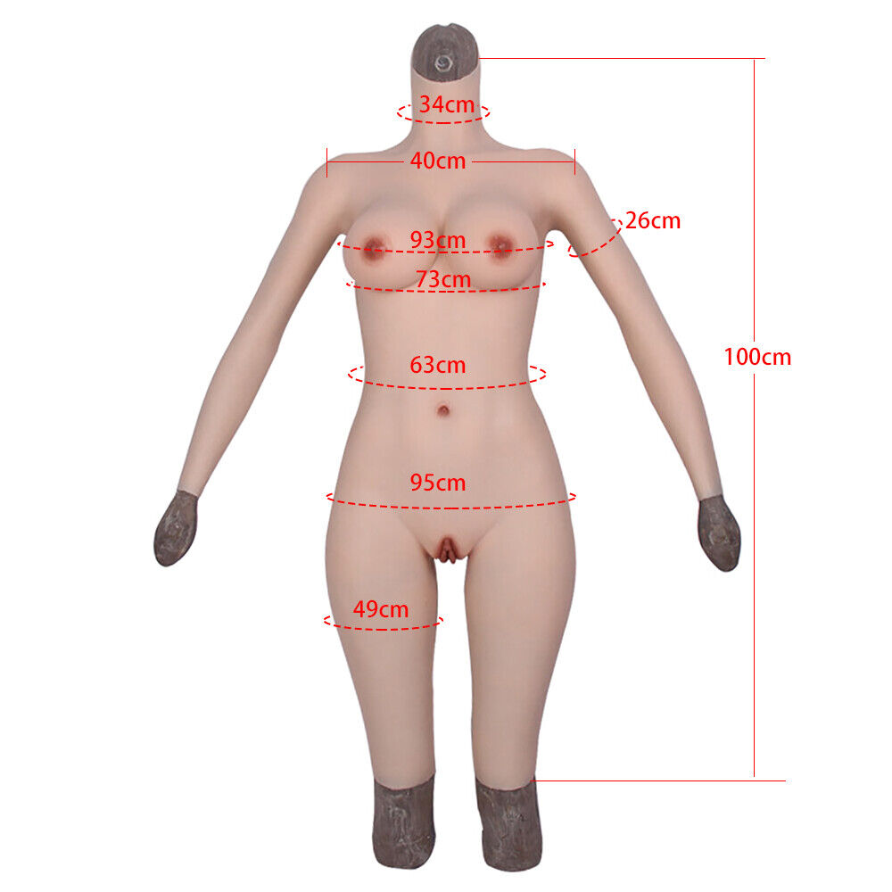Silicone Bodysuit Breast Forms D cup