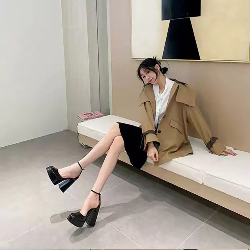 9cm Mary Jane ballet heels shoes