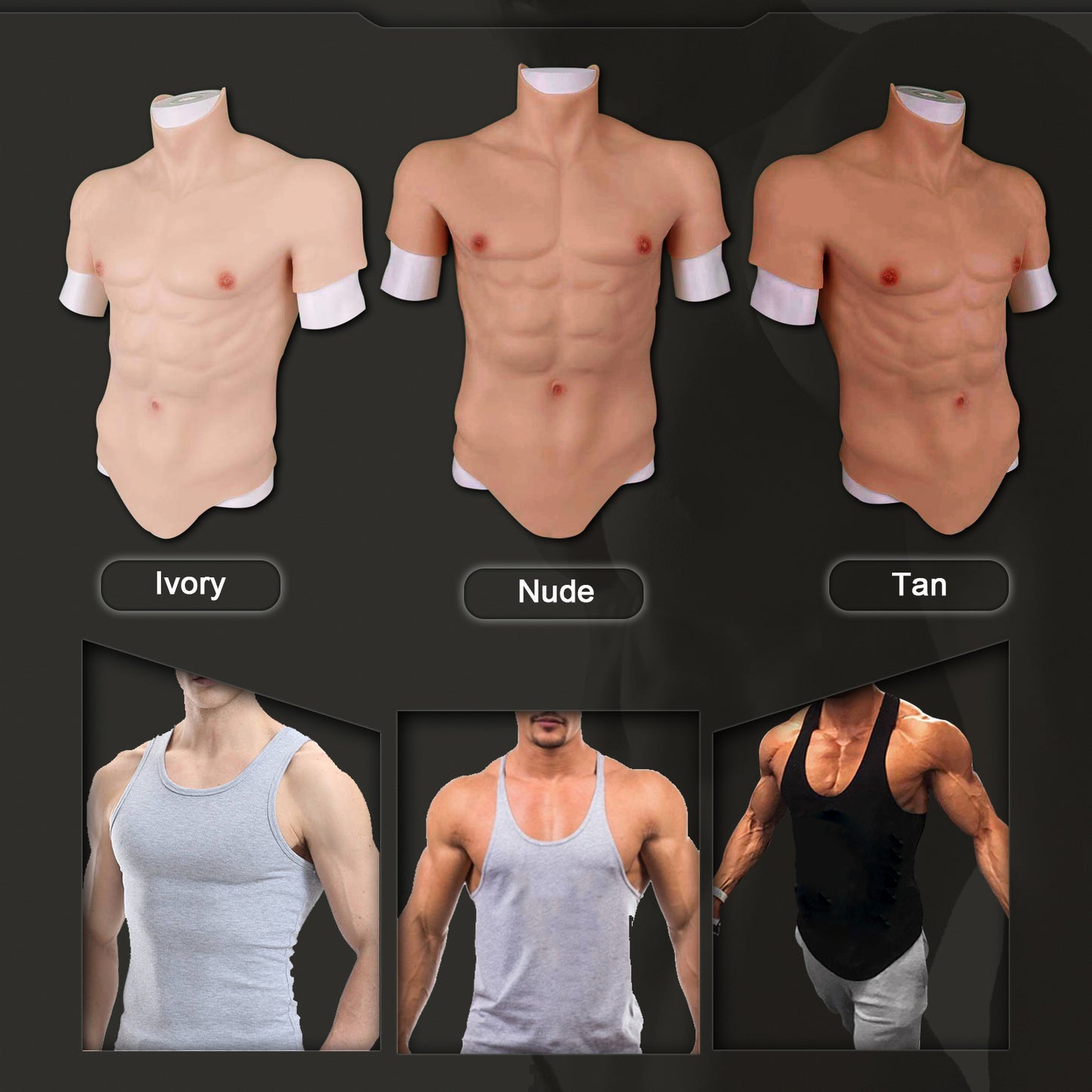Silicone Fake Muscle Chest