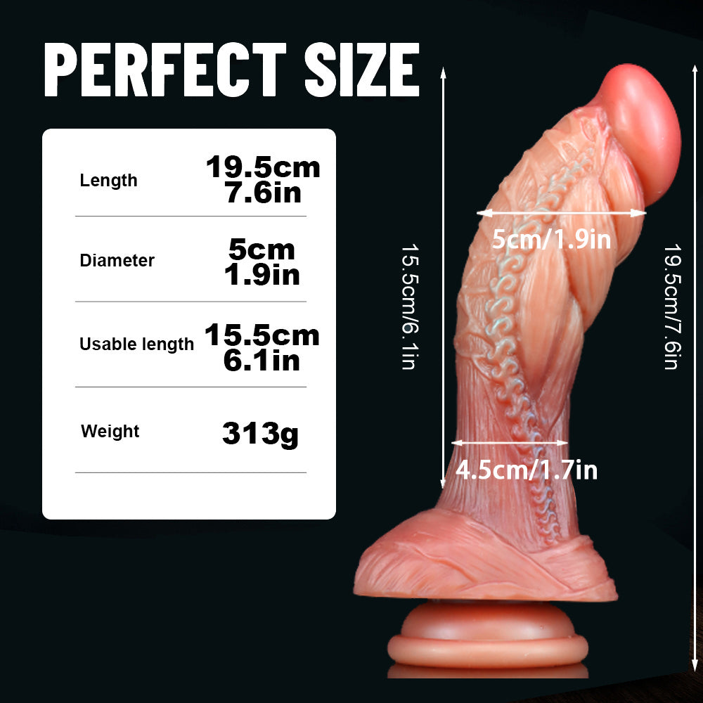 silicone fake dildo bend