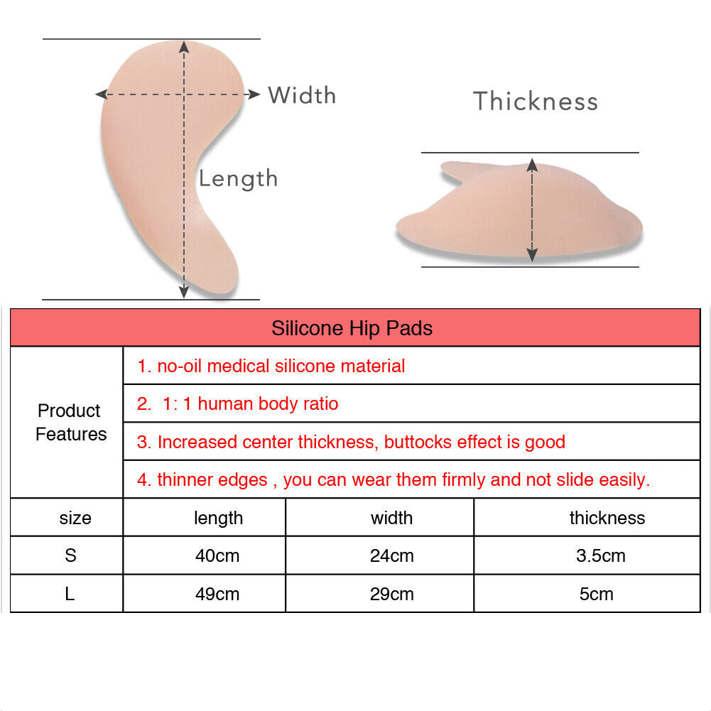 Silicone Hip Enhancer Pads