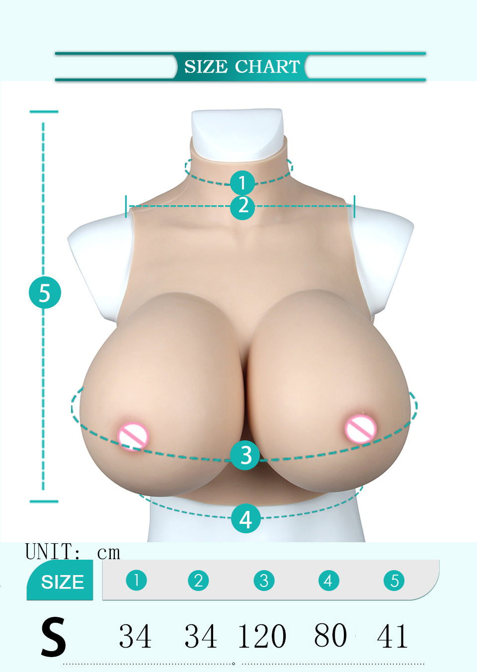 Fake Boobs huge size S cup