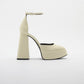 9cm Mary Jane ballet heels shoes
